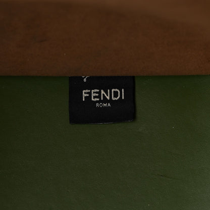 Fendi Vitello King Plexiglass Logo Embossed Medium Fendi Sunshine Shopper Tote Avocado 7 of 12