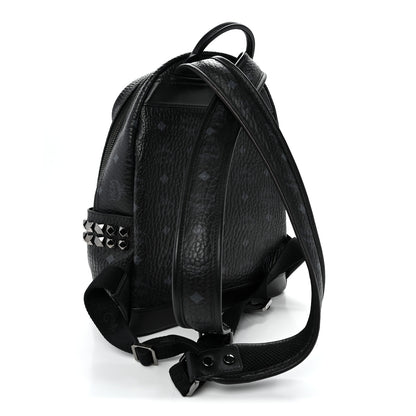MCM Visetos Small Side Stud Stark Backpack Black 3 of 10