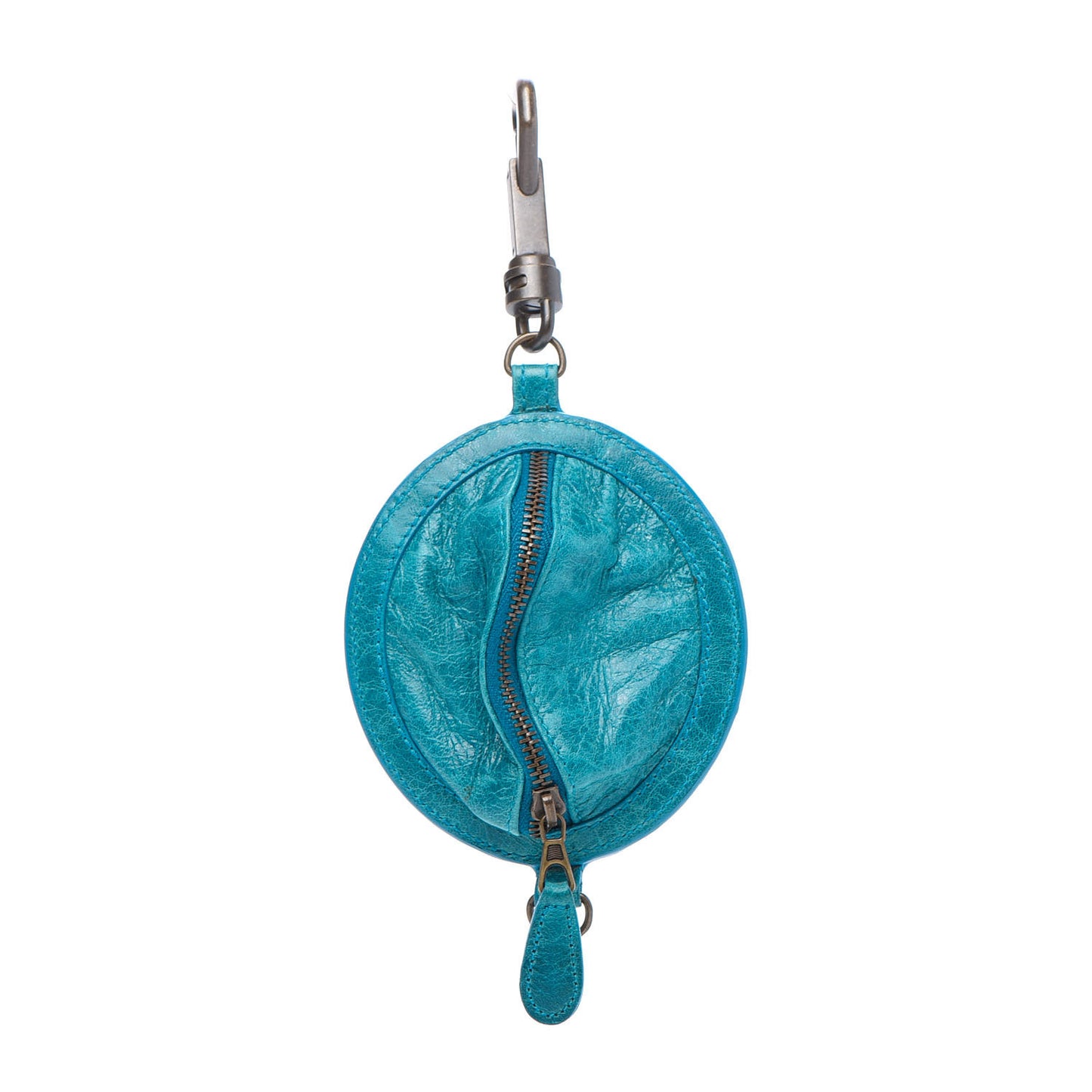 Chevre Classic Hardware Planet Key Pouch Turquoise