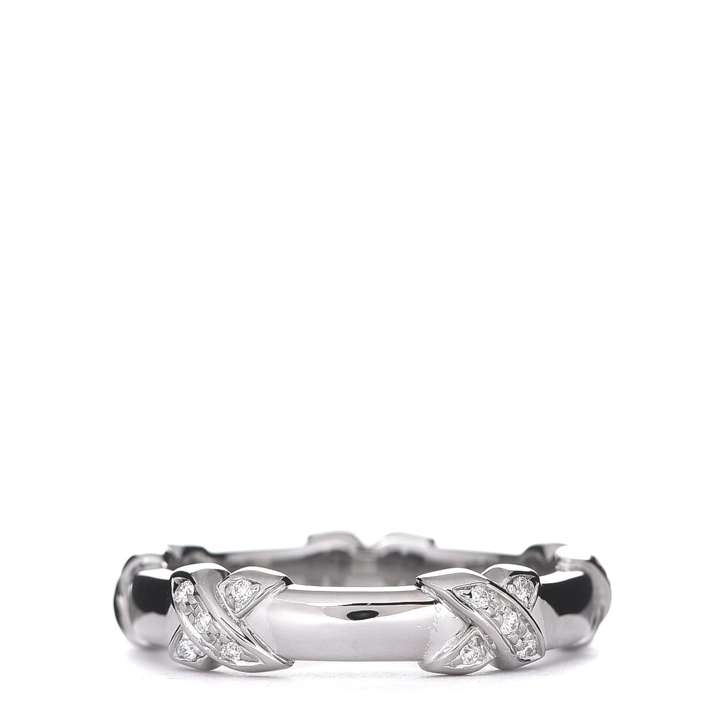 18K White Gold Diamond Signature X Ring 53 6.5