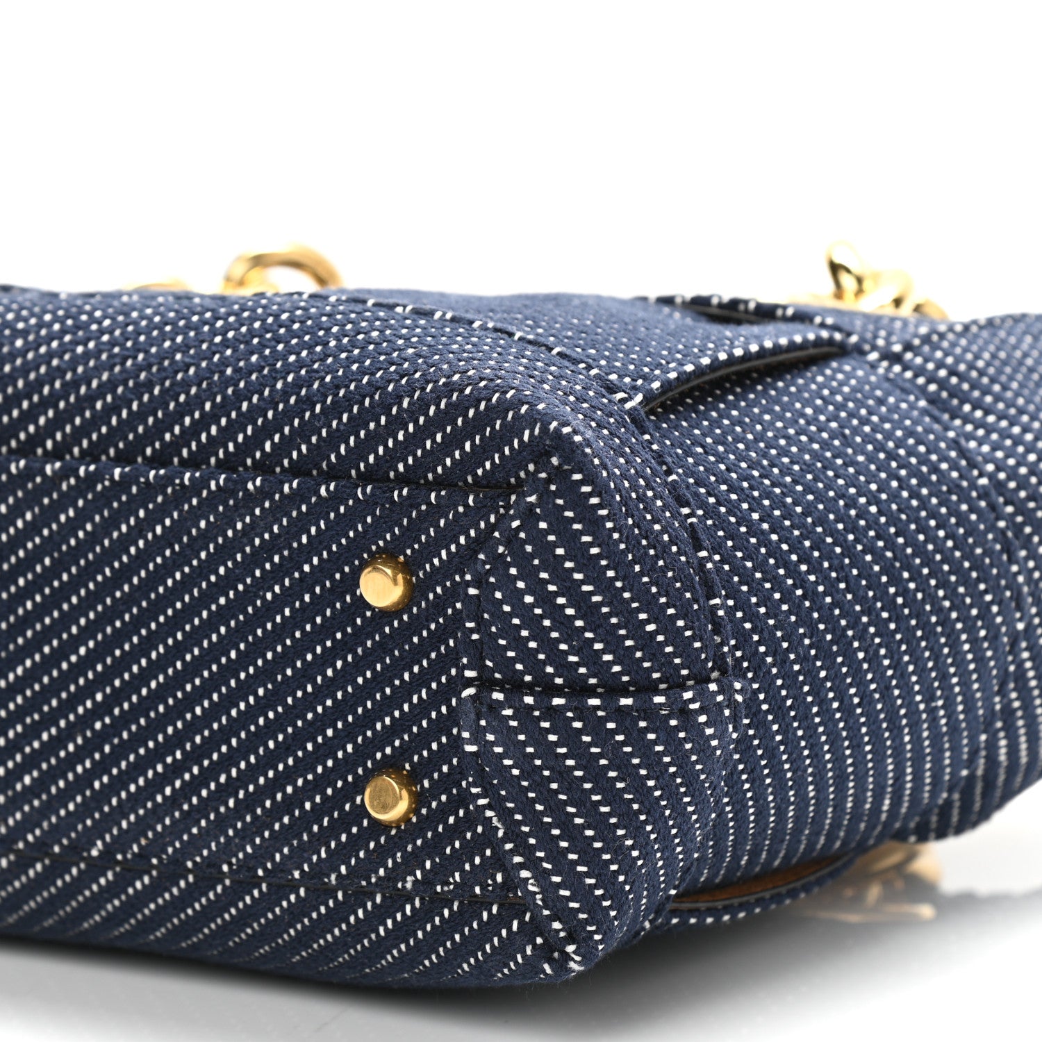 Bottega Veneta Denim Maxi Intrecciato High Frequency Chain Tote Indigo 10 of 10