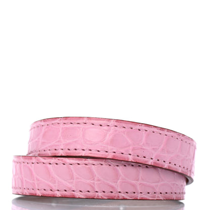 Hermes Matte Alligator Kelly Double Tour Bracelet T2 5P Pink 2 of 4