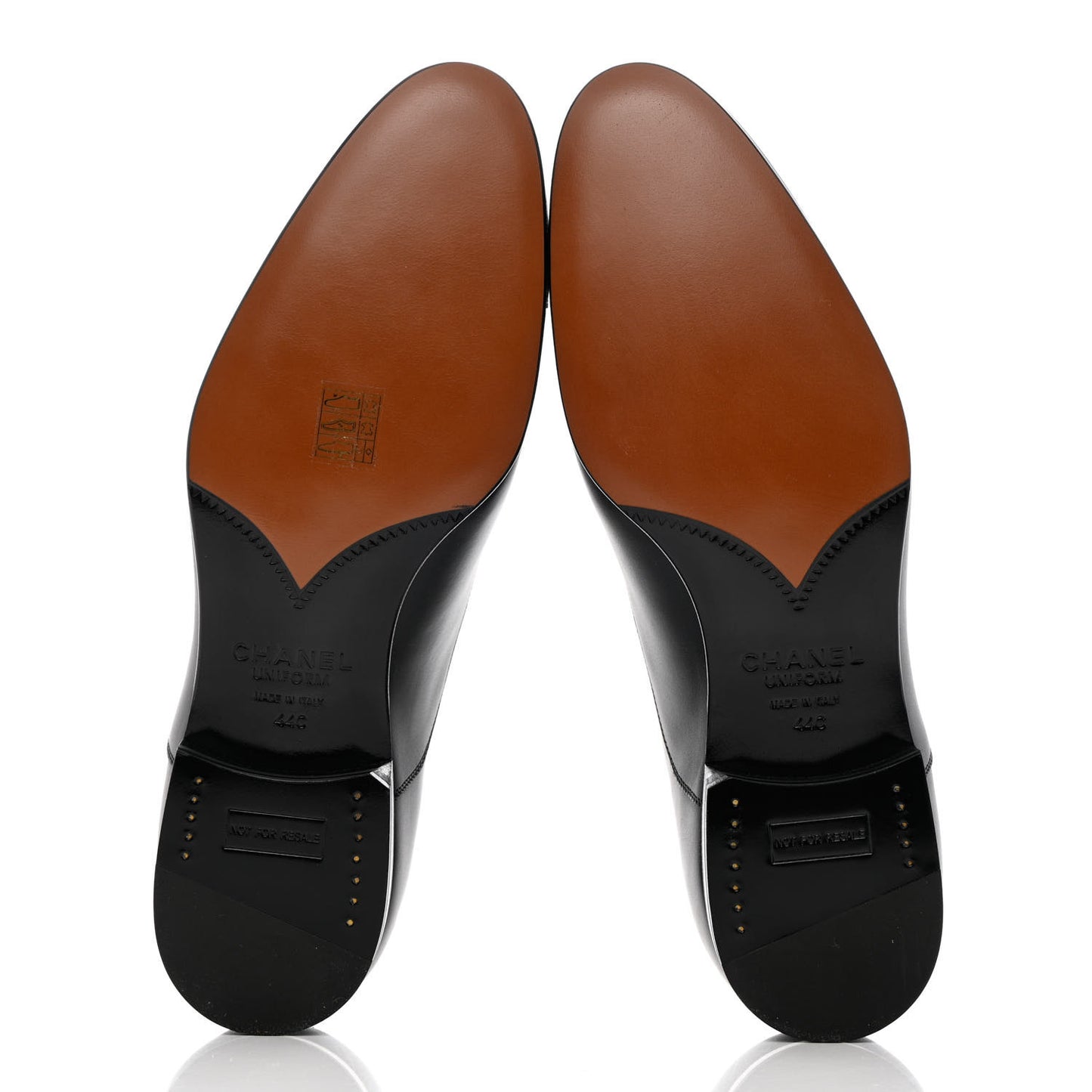Smooth Calfskin Mens Loafers 44 Black