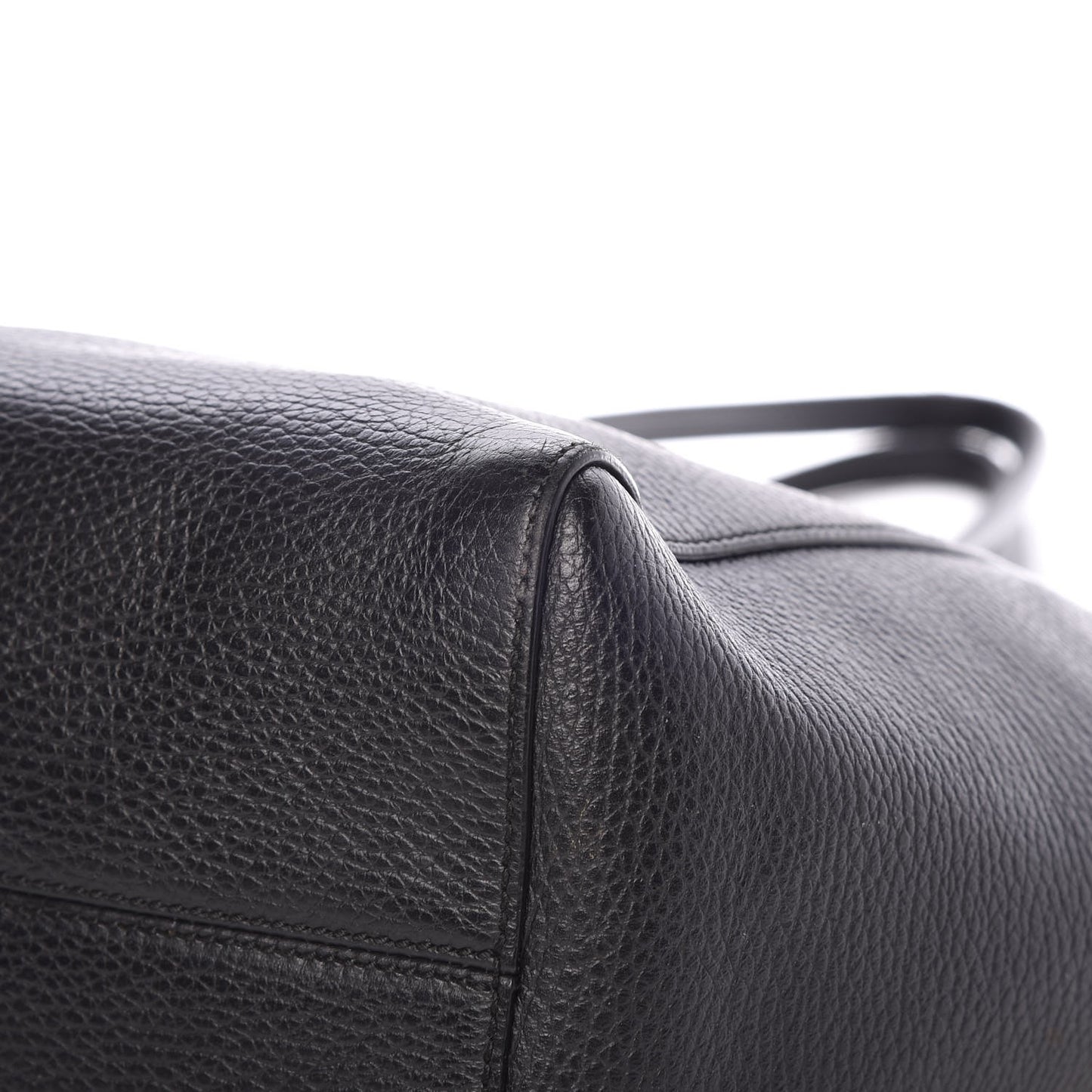Pebbled Calfskin Small Swing Tote Black
