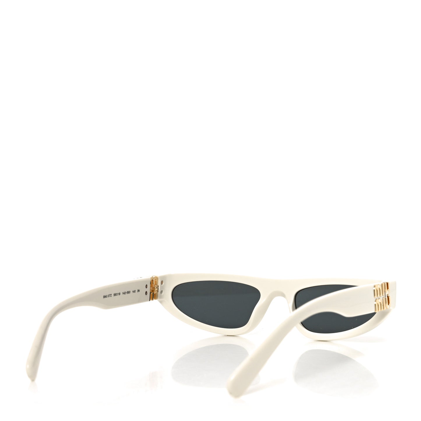 Acetate Glimpse Cat Eye Sunglasses SMU 07Z White