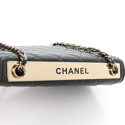 Chanel Lambskin Quilted Trendy CC Wallet On Chain WOC Black 10 of 14