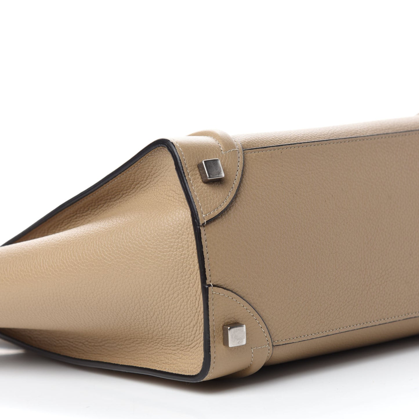 Drummed Calfskin Micro Luggage Dune