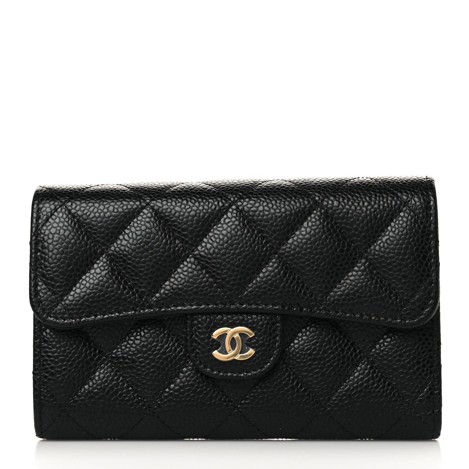 Chanel Caviar Quilted Medium Flap Wallet Black 1 of 9
