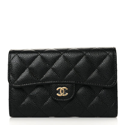 Chanel Caviar Quilted Medium Flap Wallet Black 1 of 9