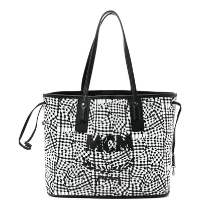 MCM Visetos Medium Liz Reversible Shopper Tote Black 3 of 14