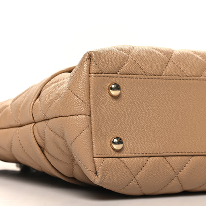 Chanel Caviar Quilted Rolled Up Tote Beige 9 of 10