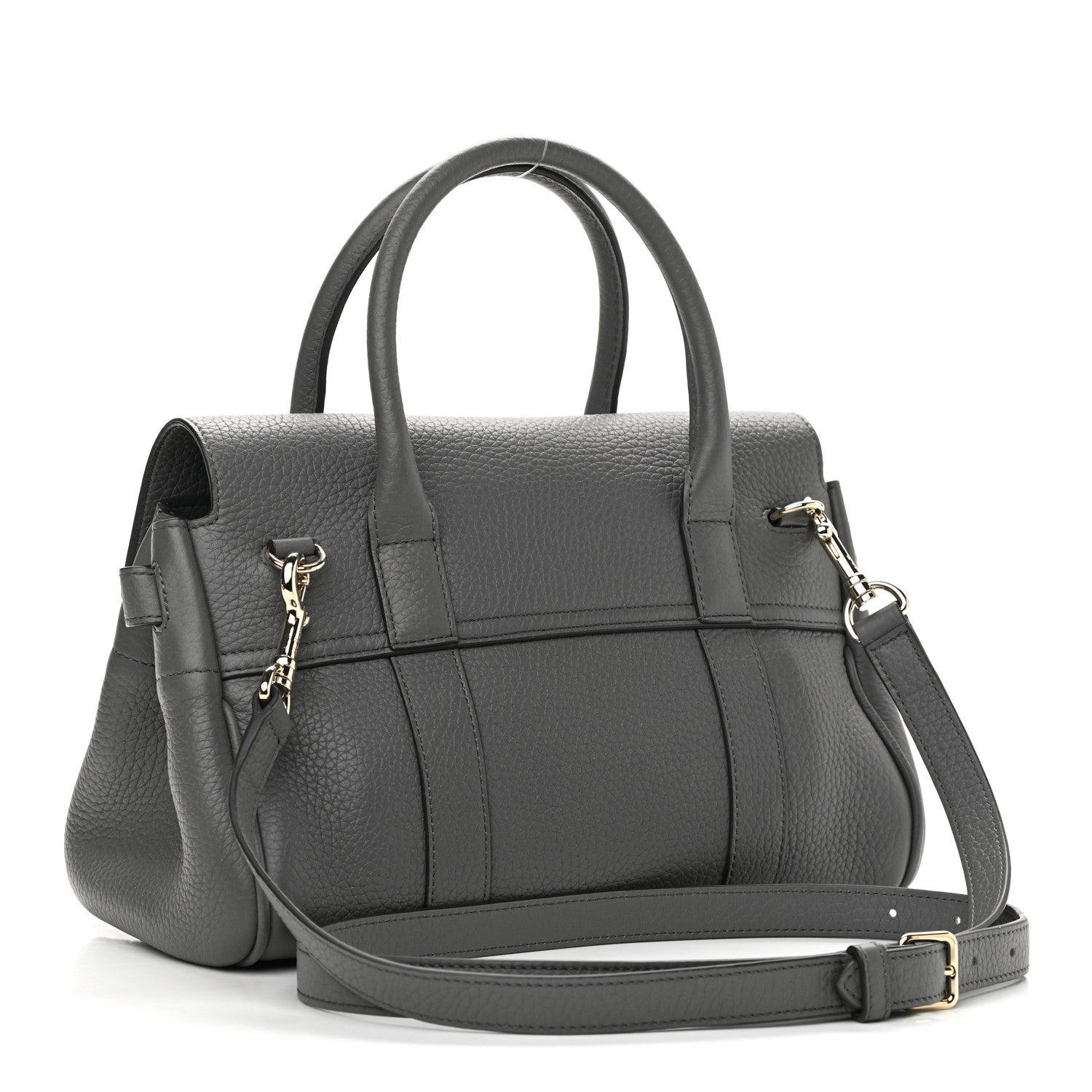 Mulberry Classic Grain Small Bayswater Satchel Mole Grey 3 of 10