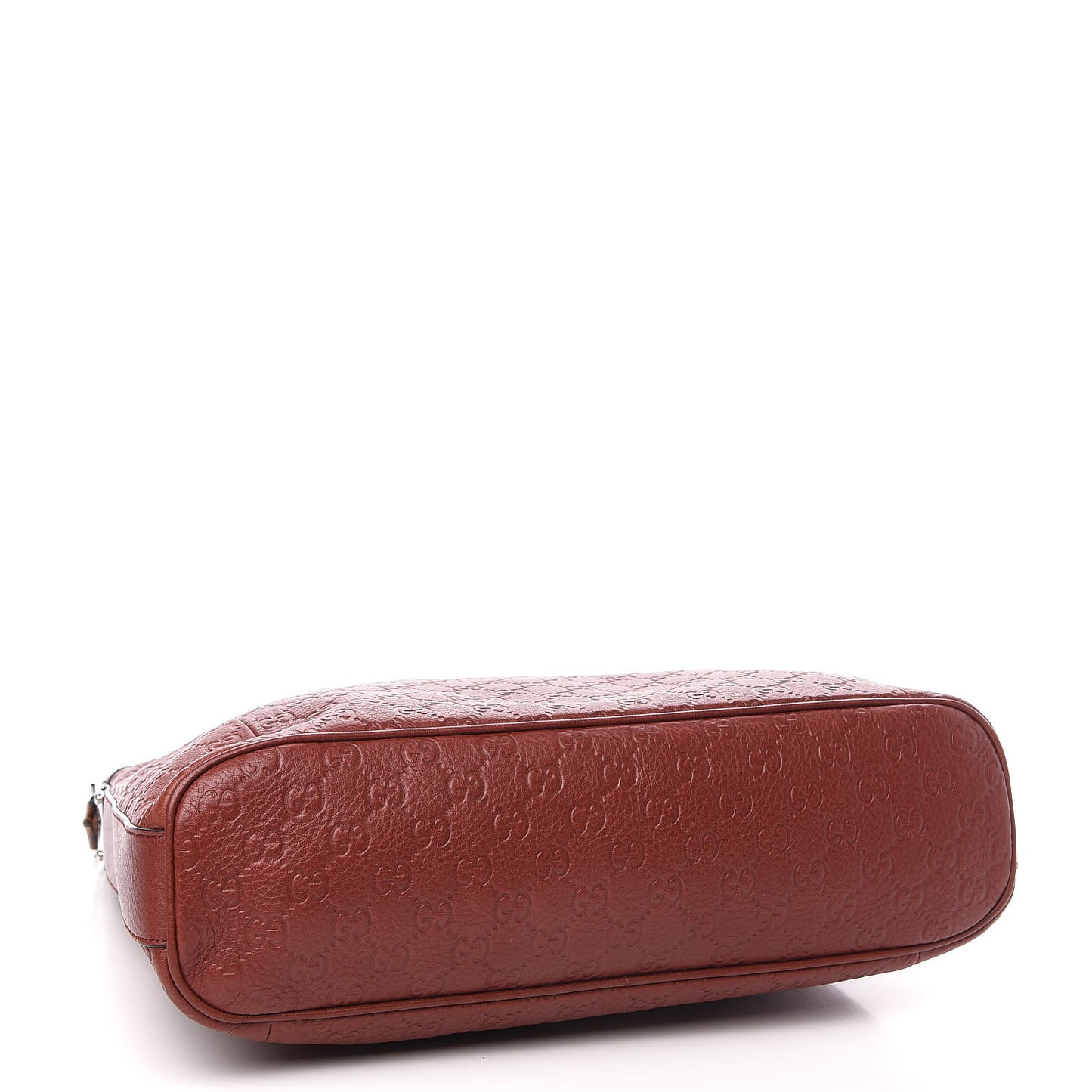 Guccissima Large Bamboo D-Ring Hobo Burgundy