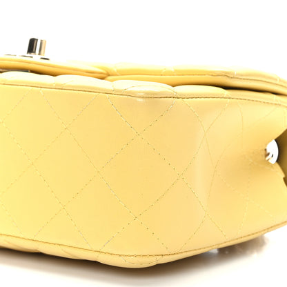 Chanel Lambskin Quilted Mini Rectangular Flap Yellow 9 of 10