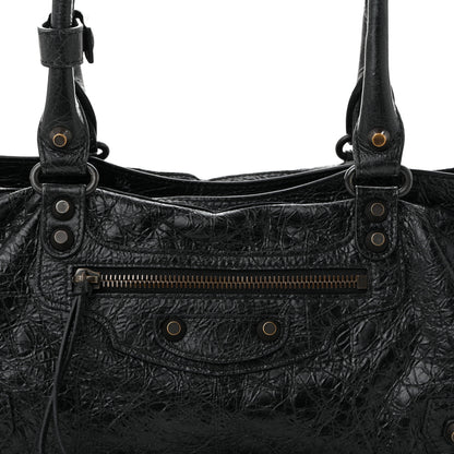 Balenciaga Agneau Arena Classic Hardware East West Le City Black 8 of 10