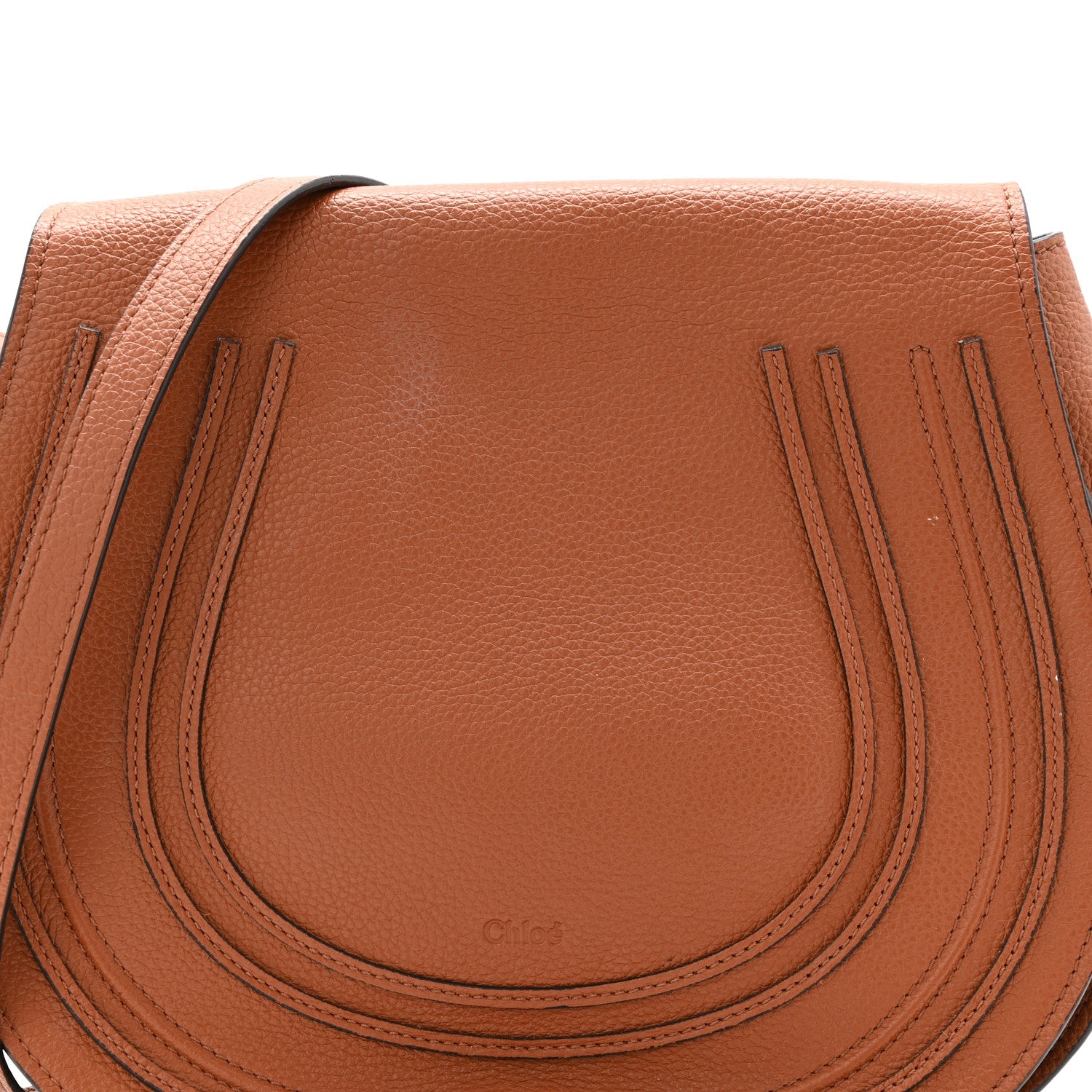 Chloe Calfskin Medium Marcie Round Crossbody Bag Tan 17 of 23