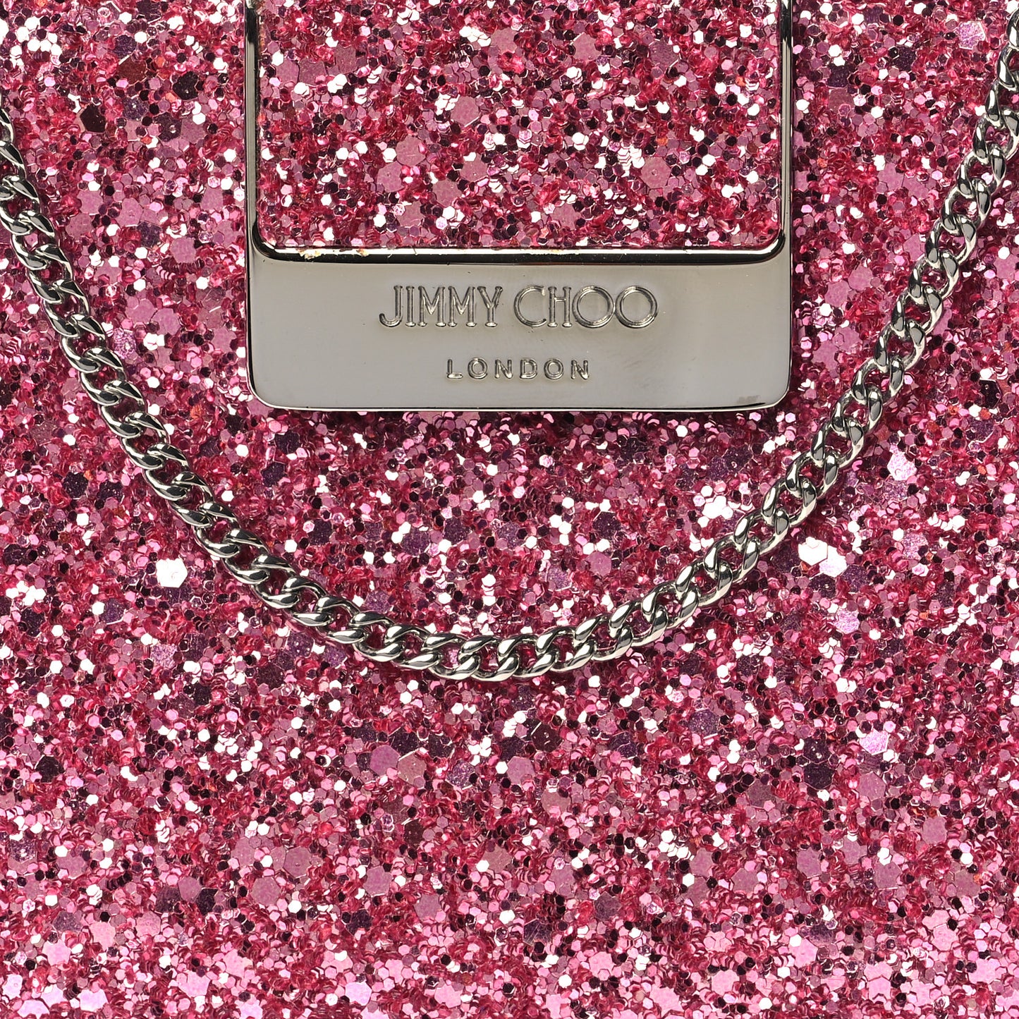 Coarse Glitter Clutch Pink