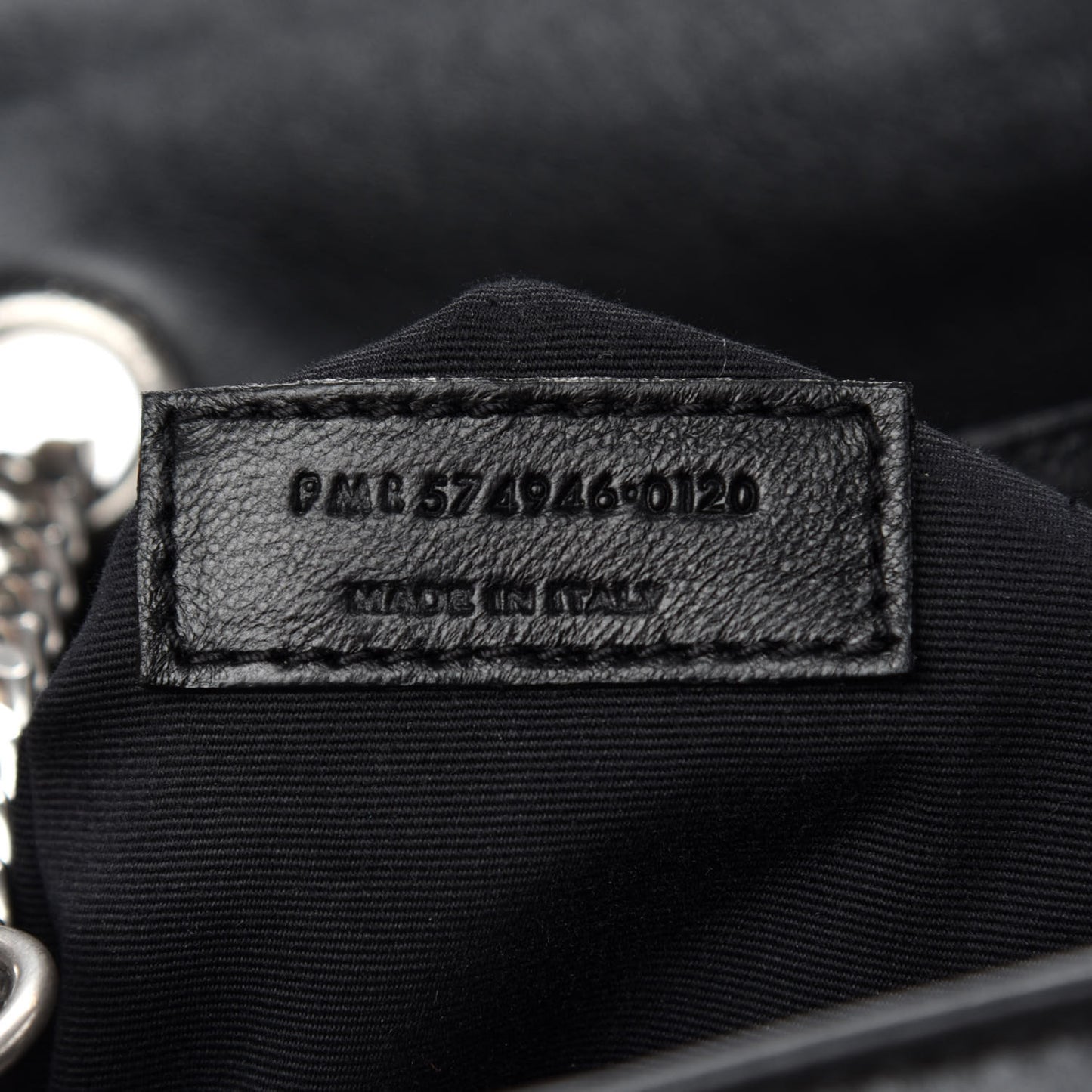 Calfskin Y Quilted Monogram Medium Loulou Chain Satchel Black