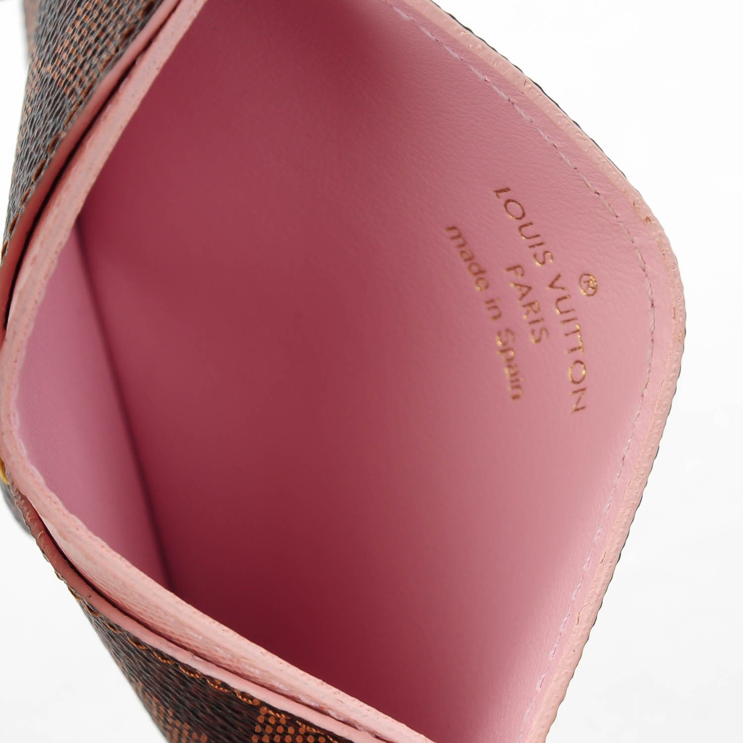 Louis Vuitton Damier Ebene Caissa Card Holder Rose Ballerine 6 of 7