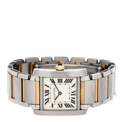 Cartier Stainless Steel 18K Yellow Gold 25mm Tank Francaise Quartz Watch 2 of 5