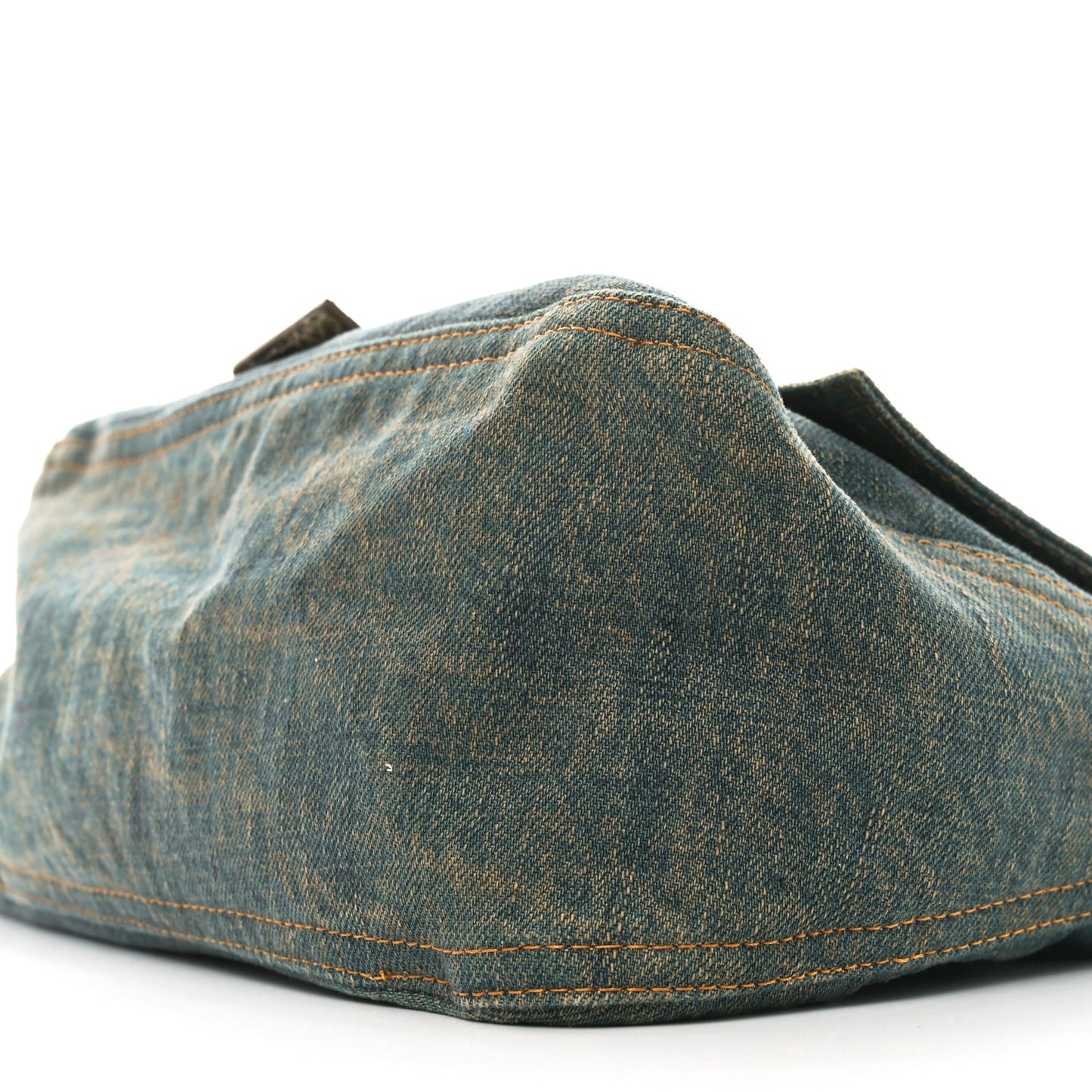 Denim Snakeskin Mama Baguette Blue