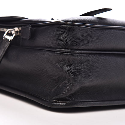 Prada Saffiano Travel Messenger Bag Black 15 of 17