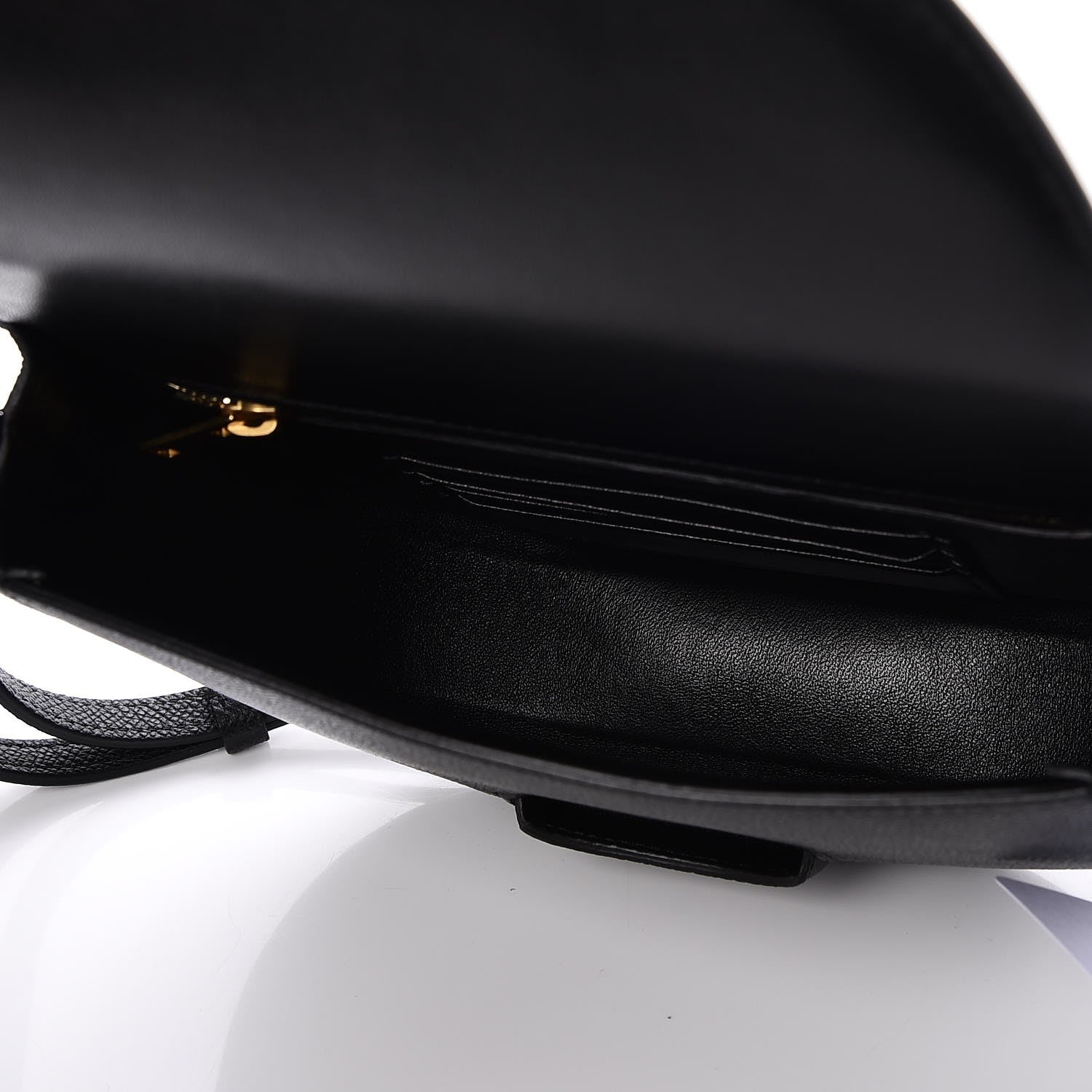 Celine Grained Calfskin Small Trotteur Black 5 of 7