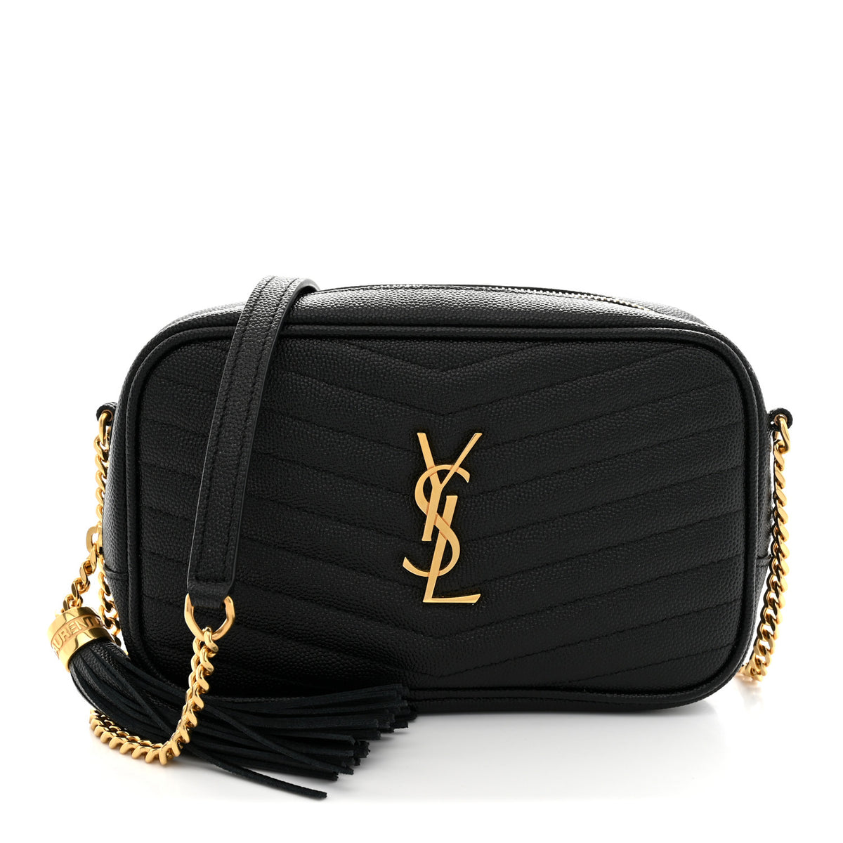 Grain De Poudre Matelasse Monogram Mini Lou Camera Bag Black