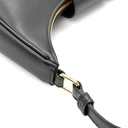 Celine Smooth Calfskin Medium Strap Ava Triomphe Shoulder Bag Black 10 of 12