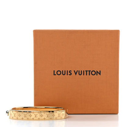 Louis Vuitton Brass Monogram Nanogram Cuff S Gold 7 of 7