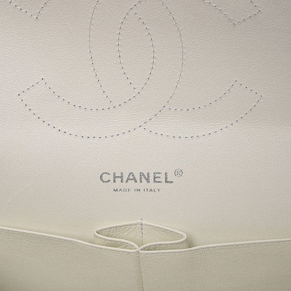 Chanel Caviar Quilted Jumbo Double Flap White 6 of 10