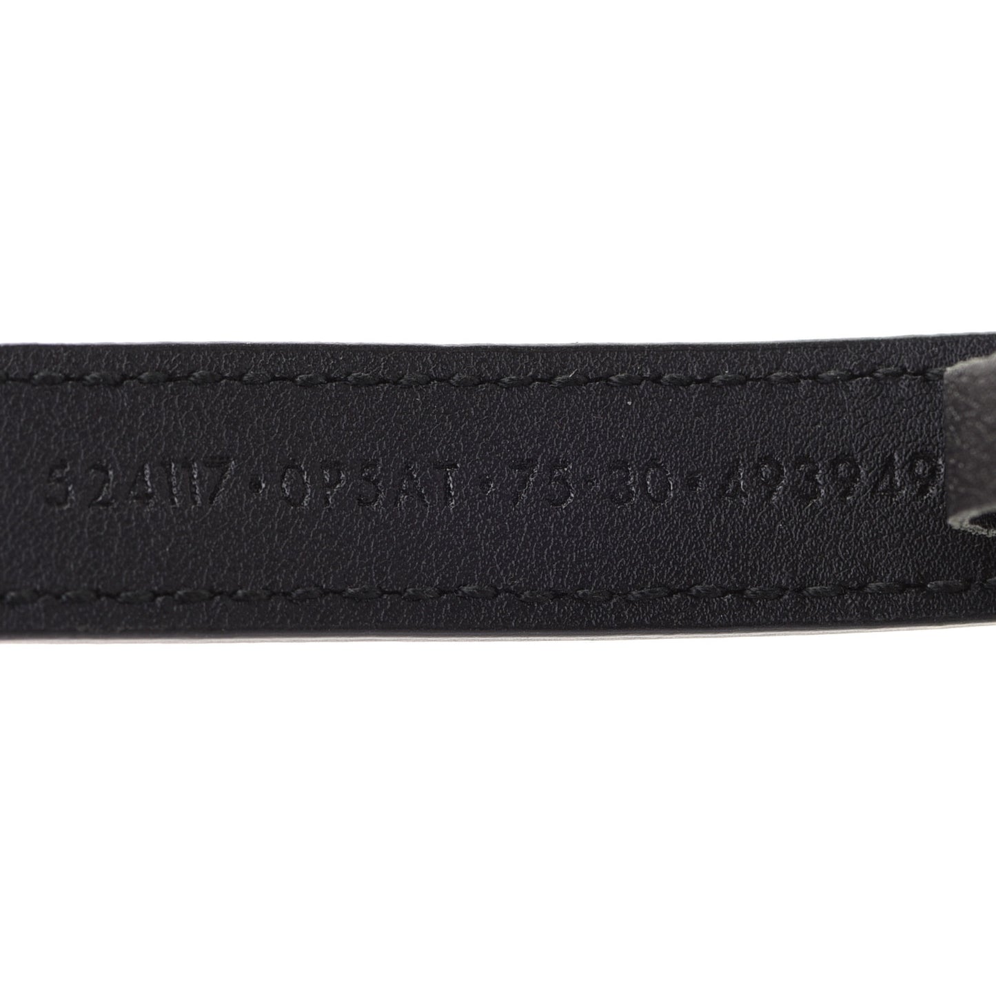 Skipper Calfskin Enamel GG 15mm Belt 75 30 Black