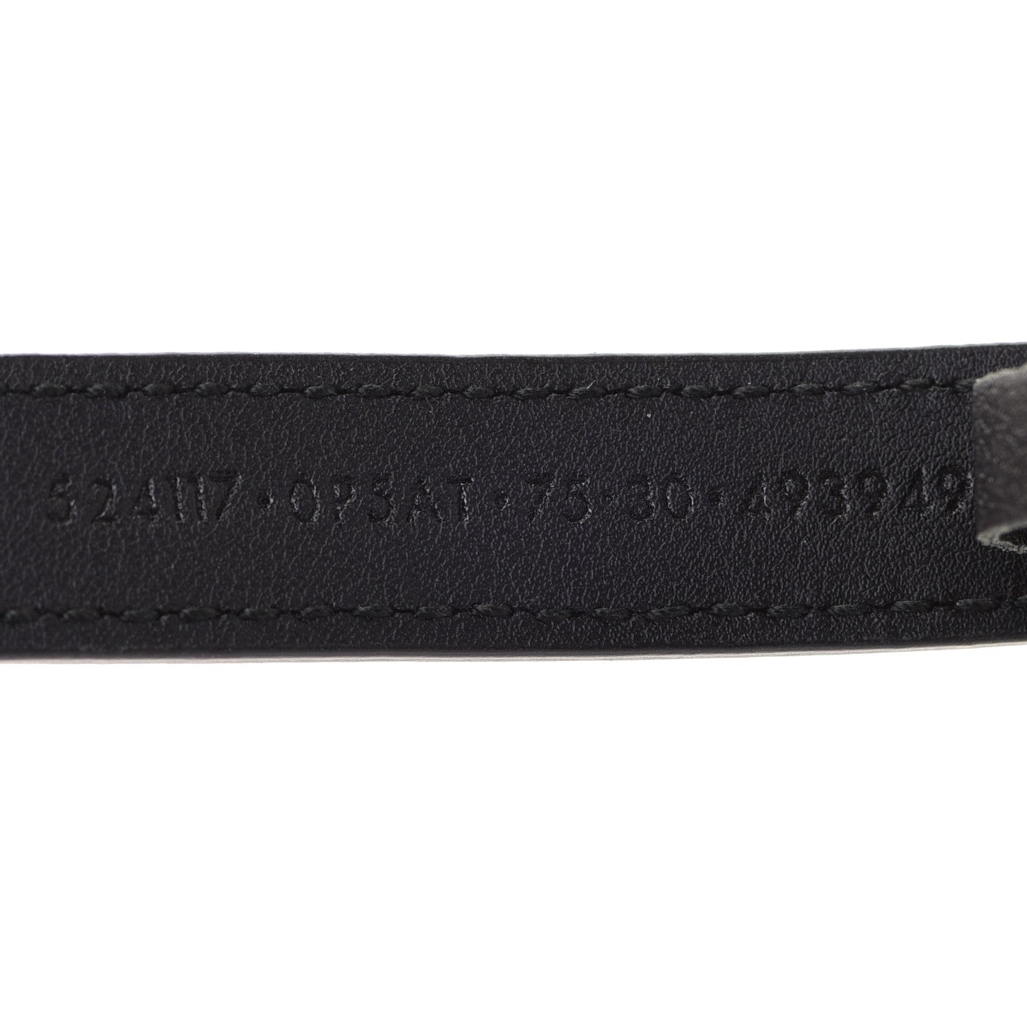 Gucci Skipper Calfskin Enamel GG 15mm Belt 75 30 Black 4 of 5