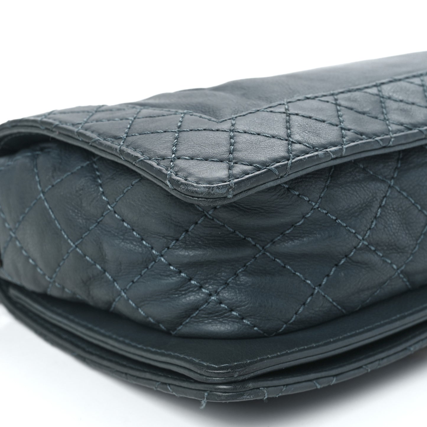 Calfskin Medium Boy Reverso Flap Blue