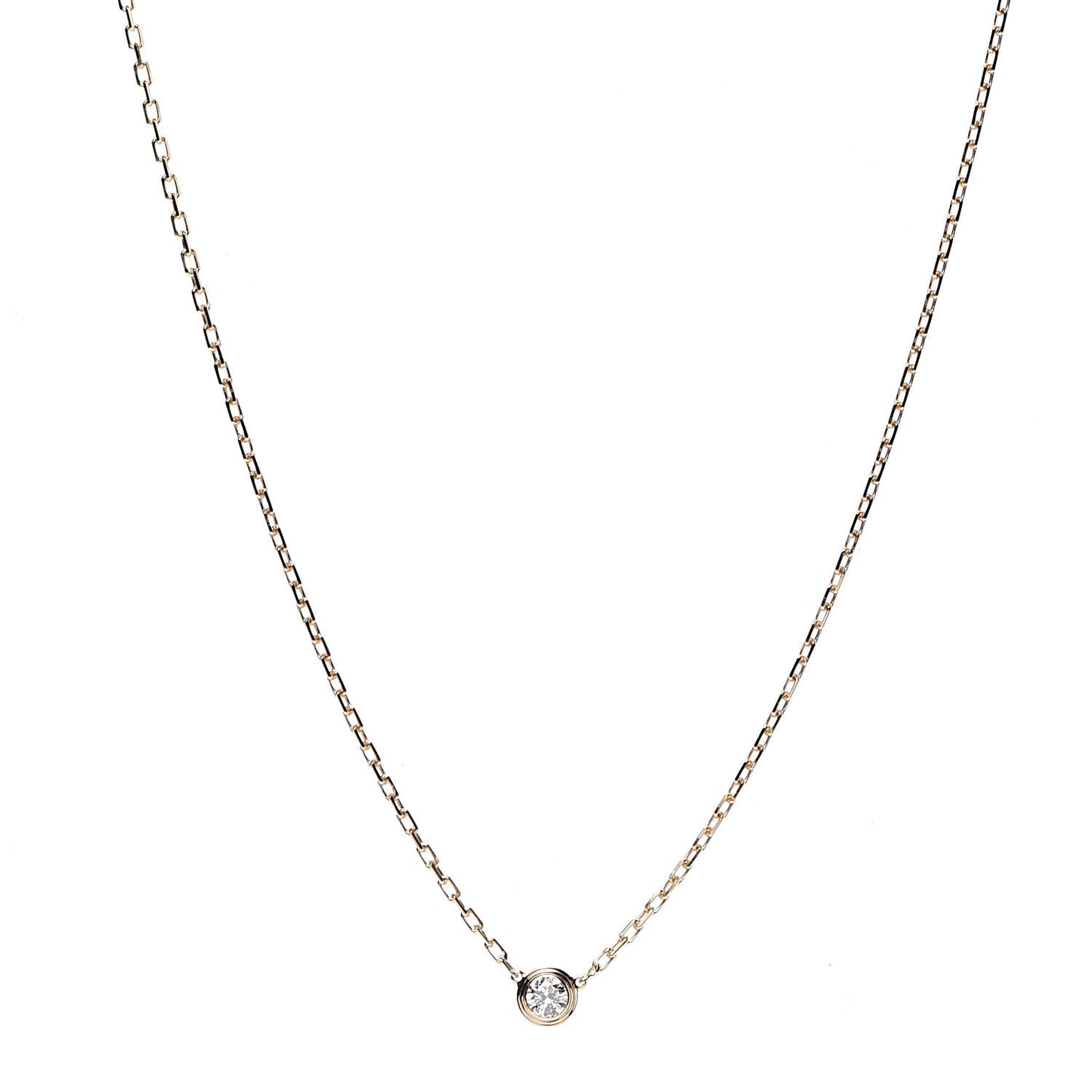 18K Pink Gold Diamond SM D'Amour Pendant Necklace