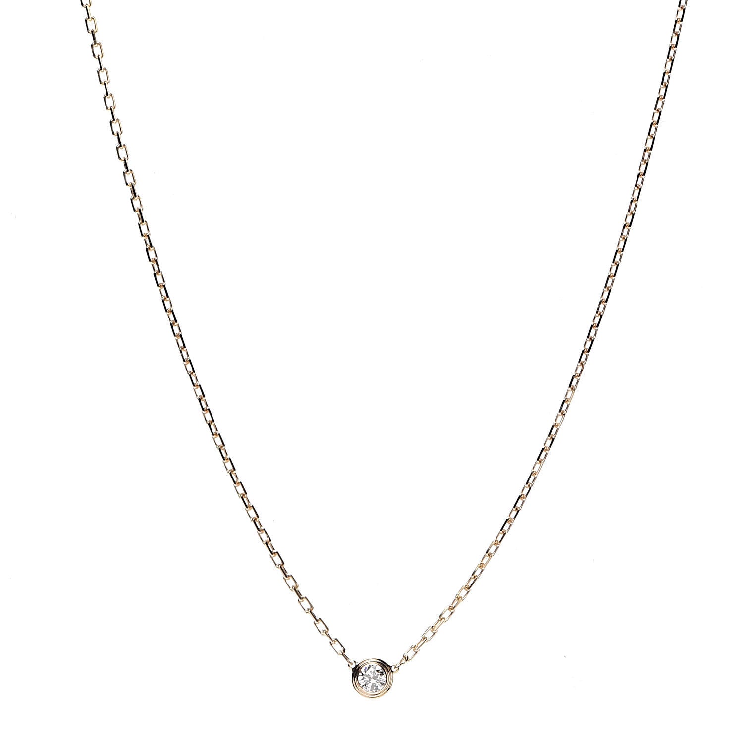 Cartier 18K Pink Gold Diamond SM D'Amour Pendant Necklace 1 of 6