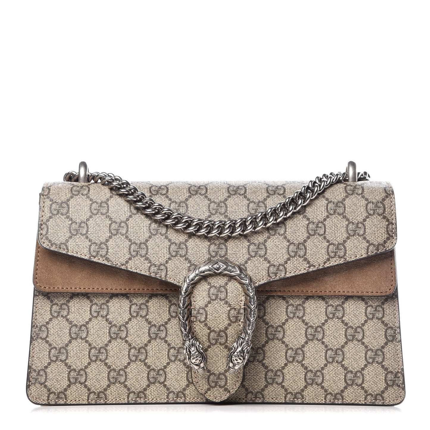 GG Supreme Monogram Small Dionysus Shoulder Bag Taupe