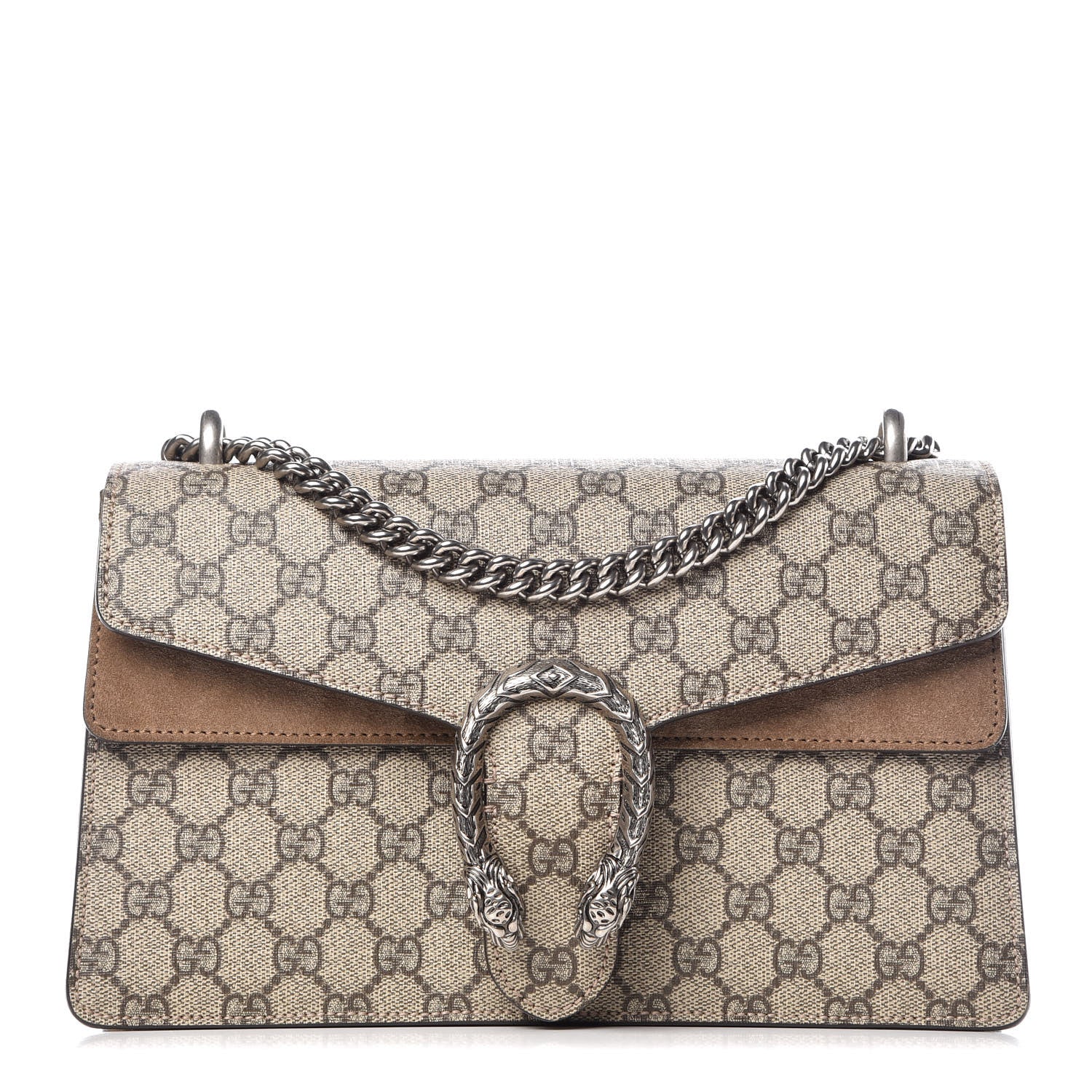 Gucci GG Supreme Monogram Small Dionysus Shoulder Bag Taupe 1 of 9
