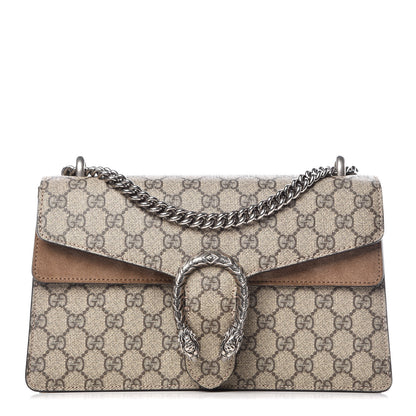 Gucci GG Supreme Monogram Small Dionysus Shoulder Bag Taupe 1 of 9