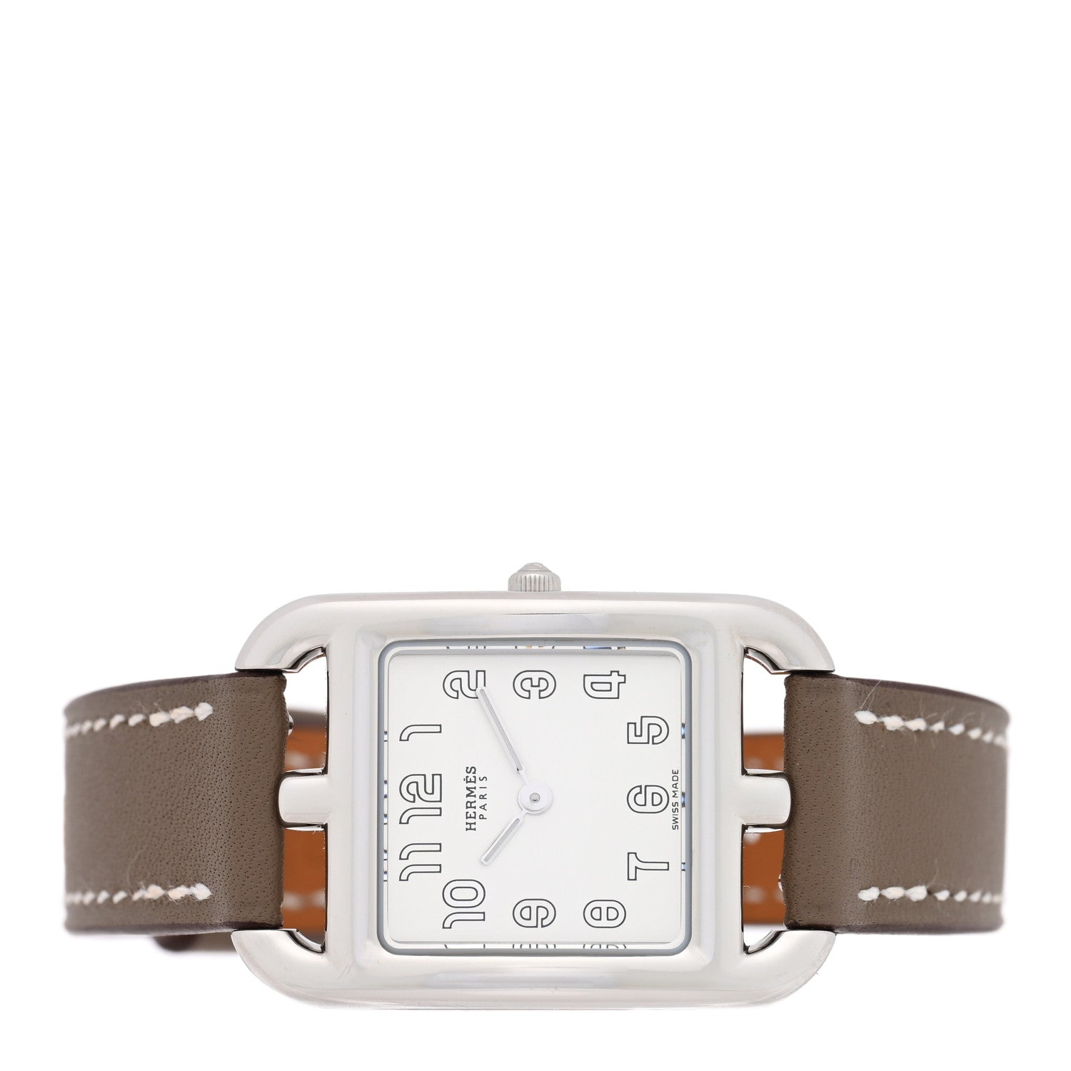 Hermes Stainless Steel Swift 23mm Cape Cod Quartz Watch Etoupe 2 of 5