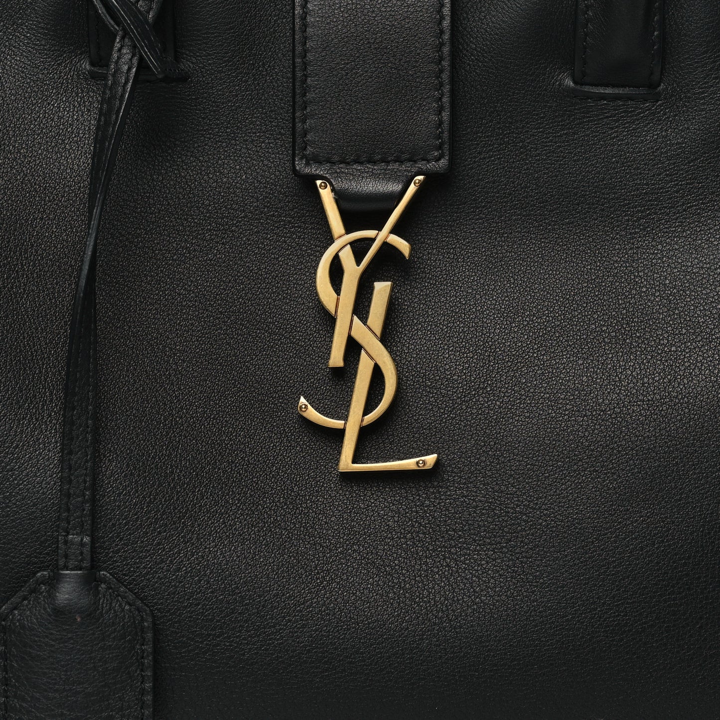 Calfskin Suede Small Monogram Downtown Cabas Black