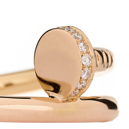 Cartier 18K Pink Gold Diamond Juste Un Clou Ring 53 6.25 3 of 6