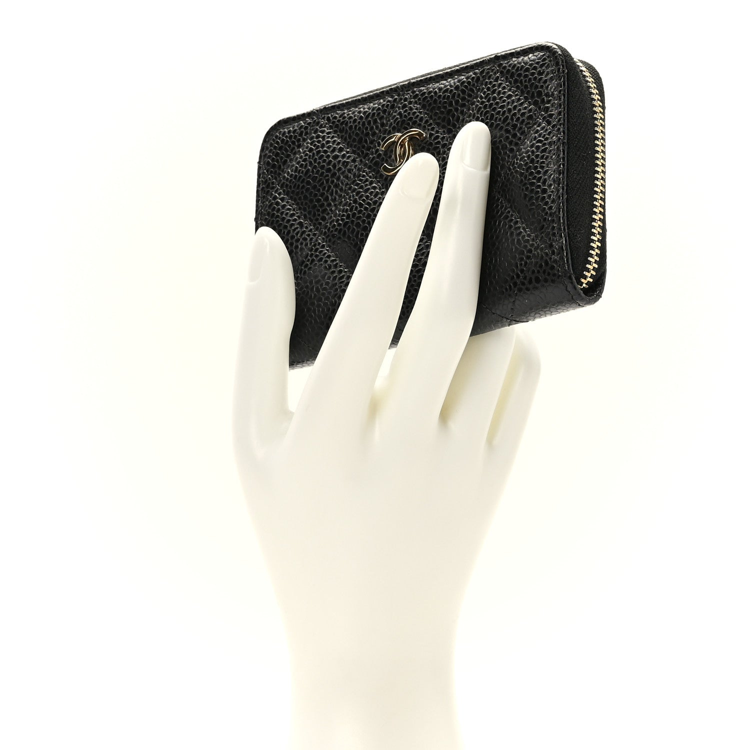 Chanel Caviar Quilted Classic Zipped Coin Purse Black 2 of 8