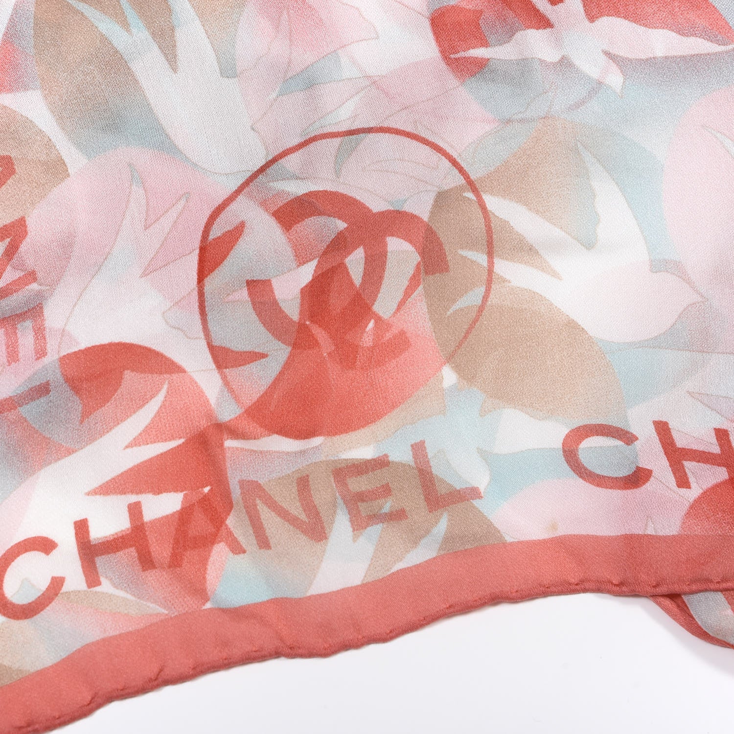 Chanel Silk CC Stole Orange 4 of 6