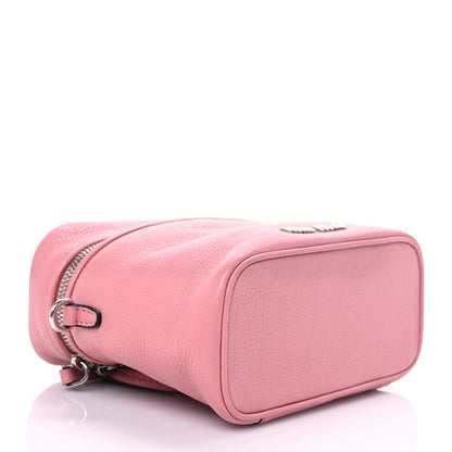 Miu Miu Goatskin Madras Top Handle Vanity Case Rosa 3 of 5