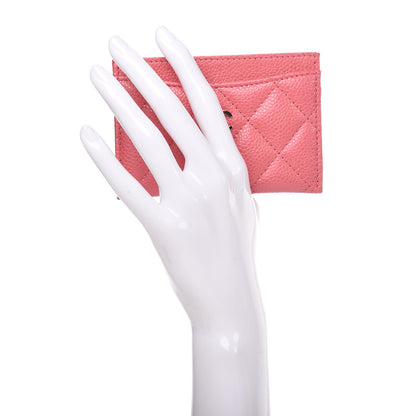 Chanel Caviar Quilted Card Holder Pink 2 of 8