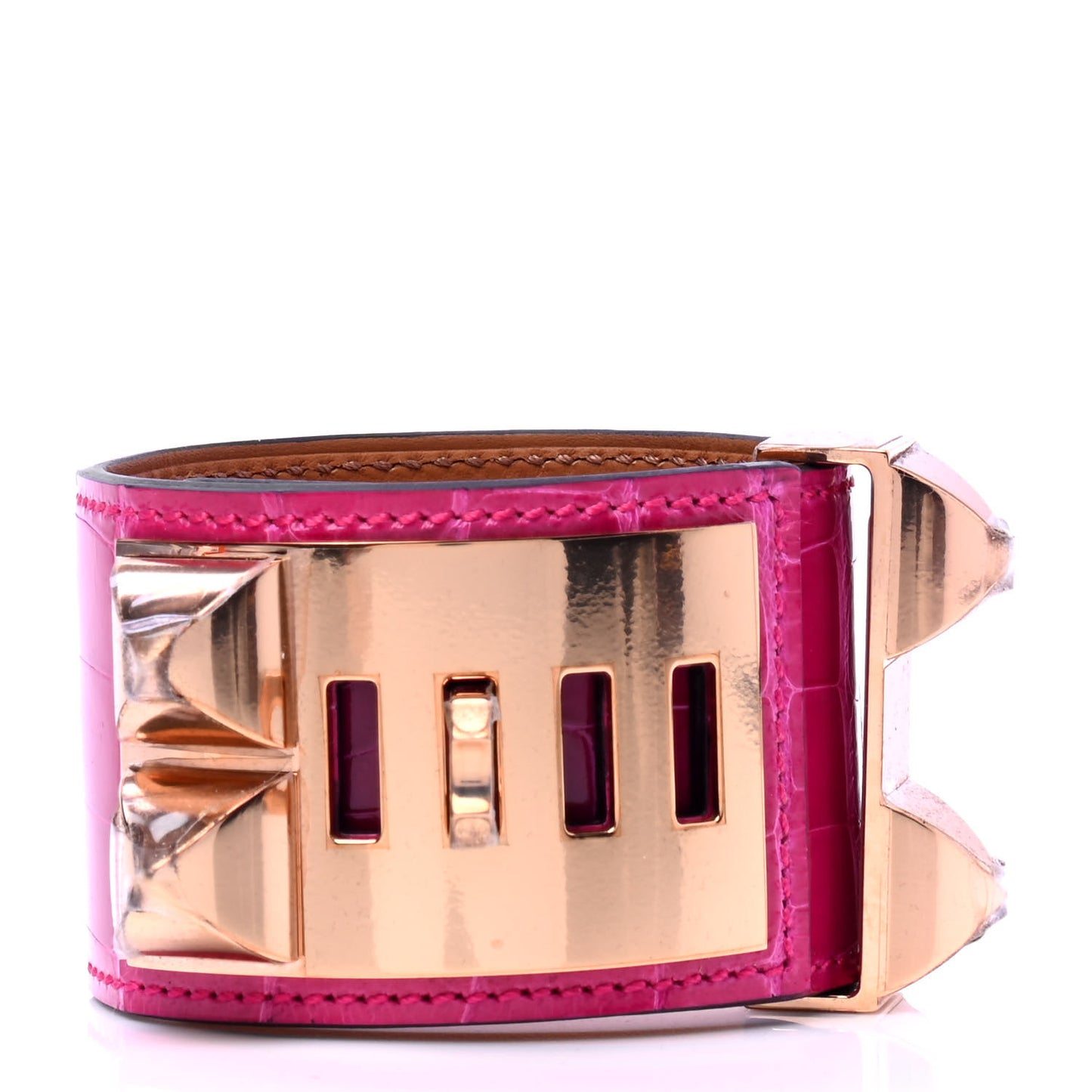 Shiny Alligator Collier De Chien CDC Bracelet Rose Scheherazade