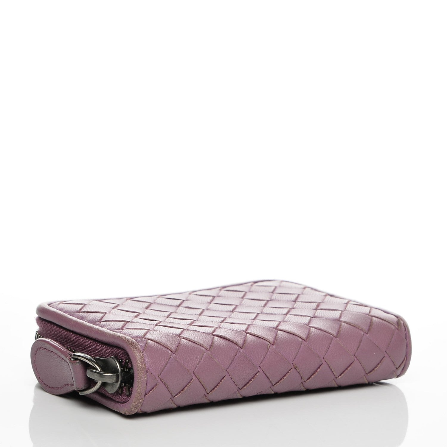 Bottega Veneta Nappa Intrecciato Zip Around Coin Purse Peony 5 of 13