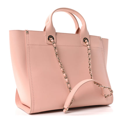 Chanel Caviar Small Studded Deauville Tote Light Pink 3 of 11