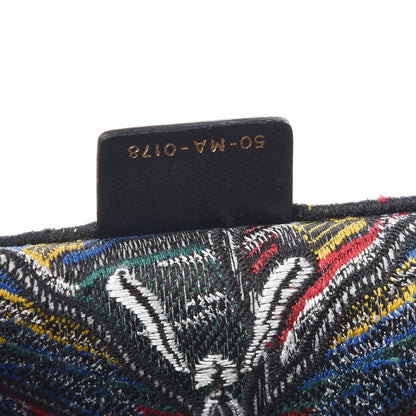 Christian Dior Canvas Embroidered Butterfly Book Tote Black Multicolor 9 of 10